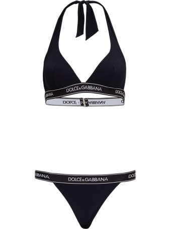 Dolce & Gabbana Black Bikini With Logo