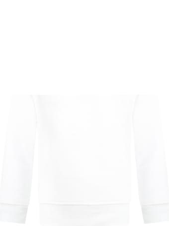 MSGM White Sweatshirt For Kids With Logo