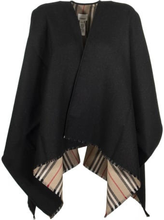 Burberry Icon Stripe Wool Cape Scarves