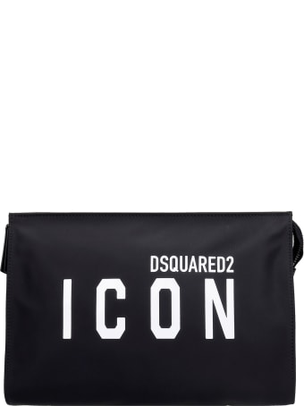 Dsquared2 Clutch In Black Nylon