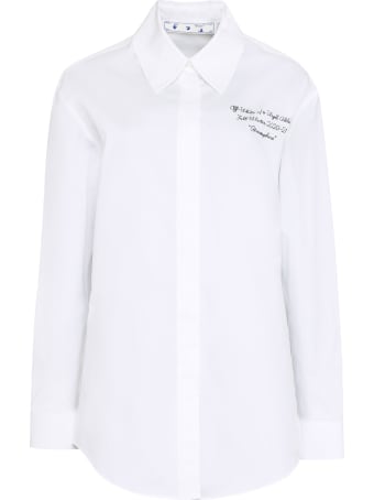 Off-White Embroidered Cotton Shirt