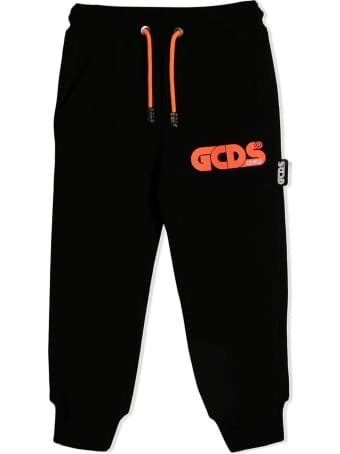 GCDS Black Cotton Track-pants