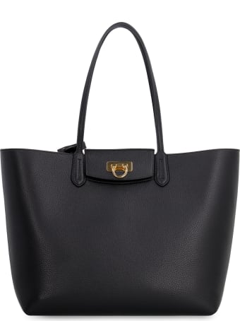 Salvatore Ferragamo Gancini Leather Tote