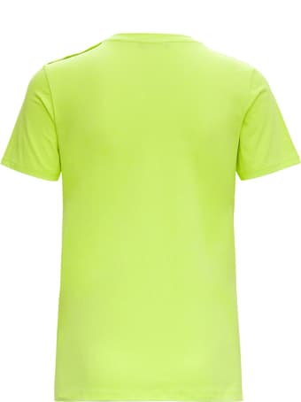 Balmain Ss 3 Btn Flocked Logo T-shirt