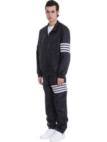 Thom Browne Pants In Blue Nylon