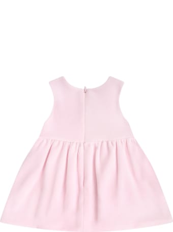 Blumarine Pink Dress For Babygirl With Logo