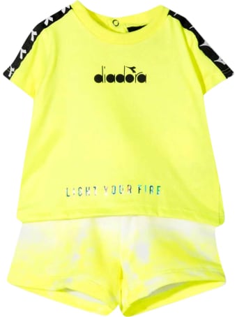 Diadora Yellow Fluo Diadora Kids Set
