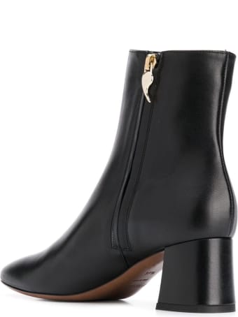 L'Autre Chose Black Leather Ankle Boots