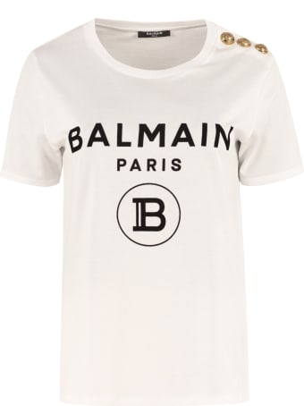 Balmain Logo Cotton T-shirt
