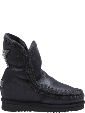 Mou Sneakers In Black Leather