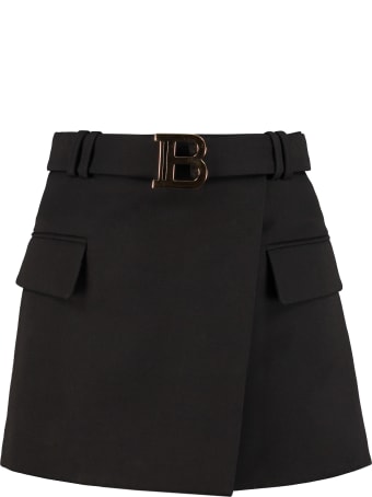 Balmain Wool Mini Skirt