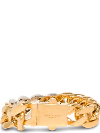 Saint Laurent Chain Bracelet In Golden Brass