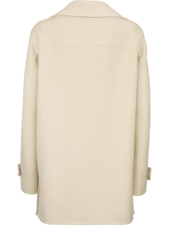 Loro Piana Jeffery Double-breasted Coat Natural Melange