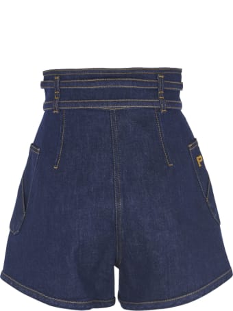 Philosophy di Lorenzo Serafini Double-belted High Waist Denim Shorts