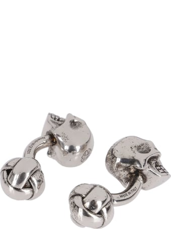 Alexander McQueen Silver-tone Brass 3d Skull Cufflinks