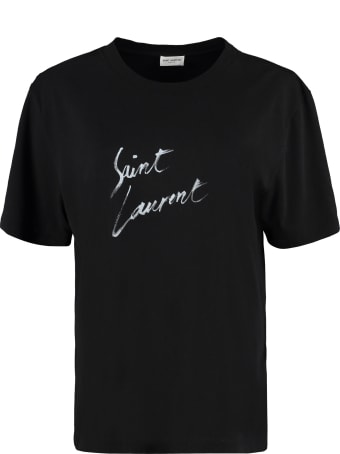 Saint Laurent Logo Cotton T-shirt
