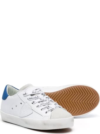 Philippe Model White Leather Paris Low Jr Sneakers