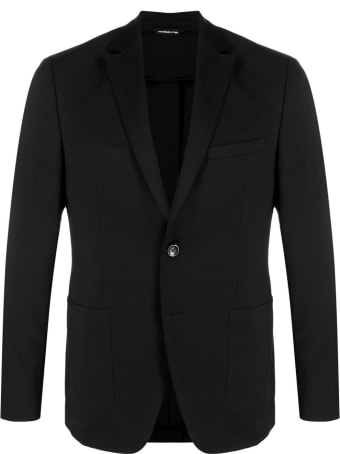 Tonello Single Breasted Black Wool Jacket