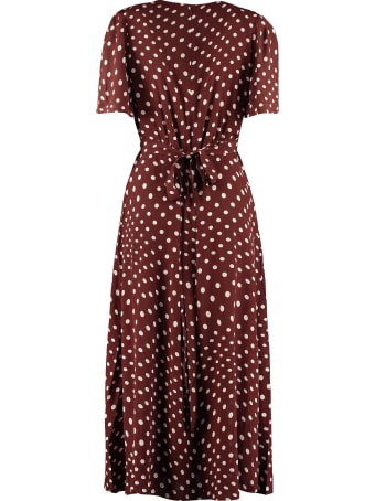 ALEXACHUNG Polka Dot Print Dress