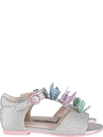 Sophia Webster Mini Silver ''riva Sandal Infant'' Sandals