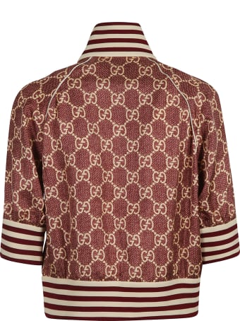 Gucci Stripe Detail Logo Motif Bomber
