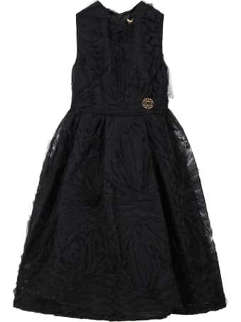 Elie Saab Black Dress For Girl With Iconic Logo
