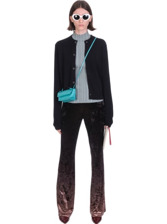 Acne Studios Keva Face Cardigan In Black Wool