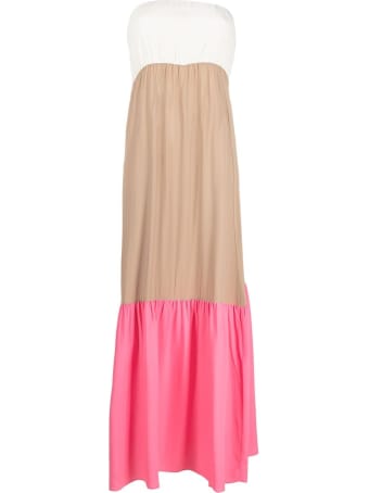 SEMICOUTURE Saint Tropez Color Block Long Dress