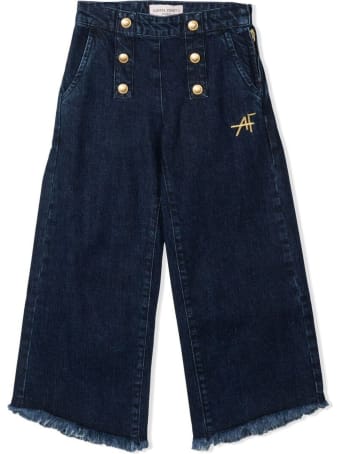 Alberta Ferretti Dark Blue Cotton Trousers
