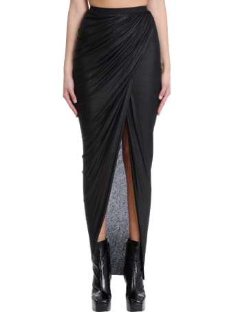 Rick Owens Lilies Skirt In Black Viscose