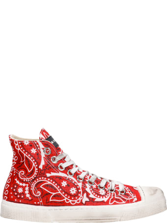 Gienchi J.m High Sneakers In Red Synthetic Fibers