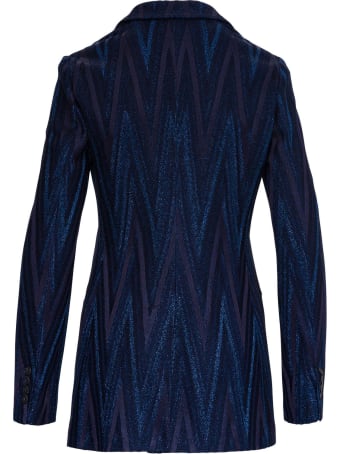 M Missoni Lurex Blazer With Zig Zag Motif