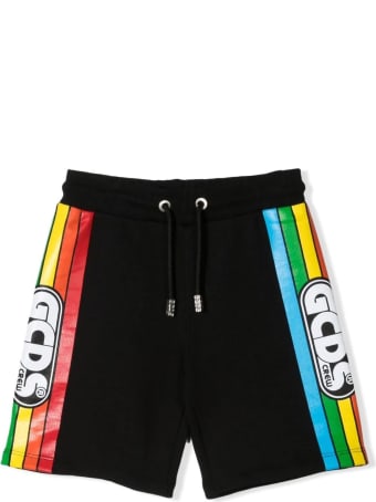 GCDS Black Cotton Shorts