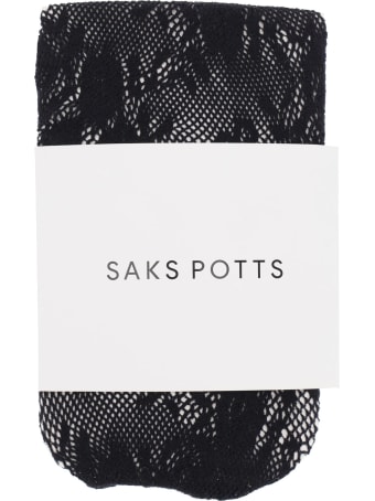 Saks Potts Lucy Stretch Lace Tights With Logo