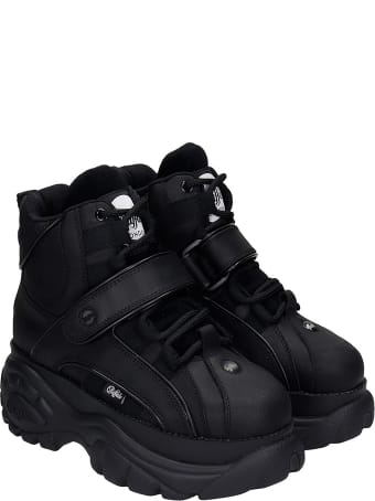 Buffalo Sneakers In Black Leather