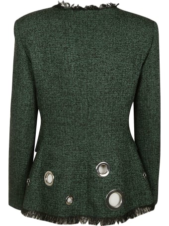 Moschino Fur Trim Perforated Jacket