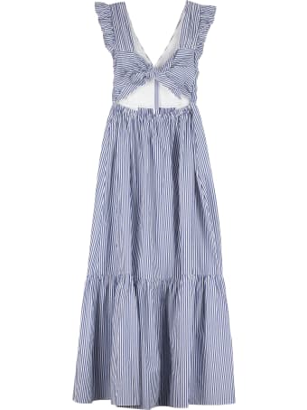 self-portrait Cotton Long Dress