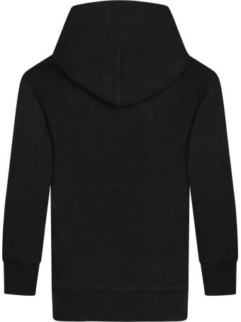Balenciaga Black Sweatshirt For Kids With Logos