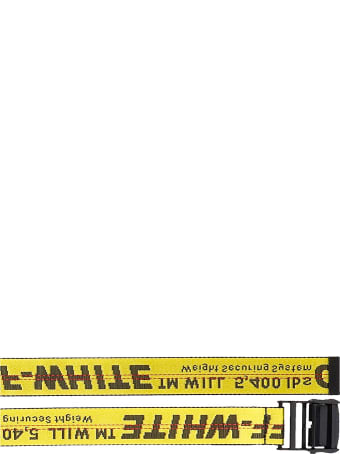Off-White Classic Industr Belts In Yellow Synthetic Fibers