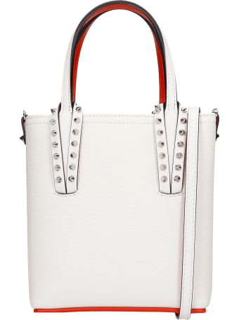 Christian Louboutin Cabata Hand Bag In White Leather