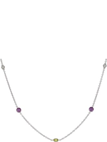 Lo Spazio Jewelry Lo Spazio Yellow, Pink Sapphire and Diamond Necklace