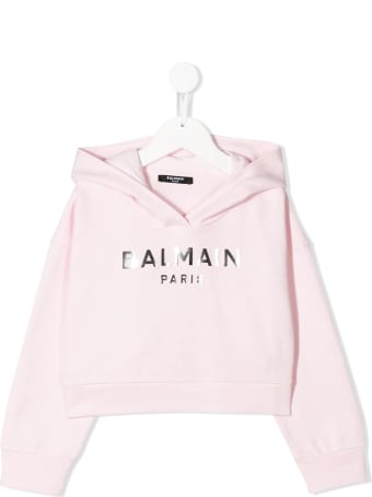 Balmain Logo Print Hoodie