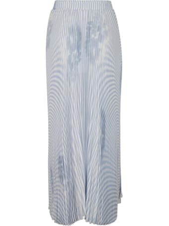Ermanno Scervino Asymmetric Stripe Pleated Skirt