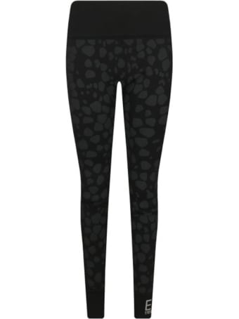 EA7 Ea7 Leggings Neri Maculati Donna
