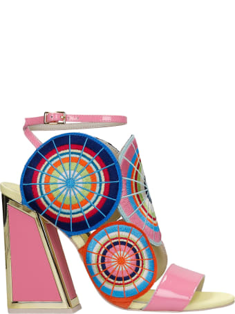 Kat Maconie Frida Sandals In Rose-pink Leather