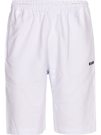 MSGM Ribbed Waist Logo Shorts