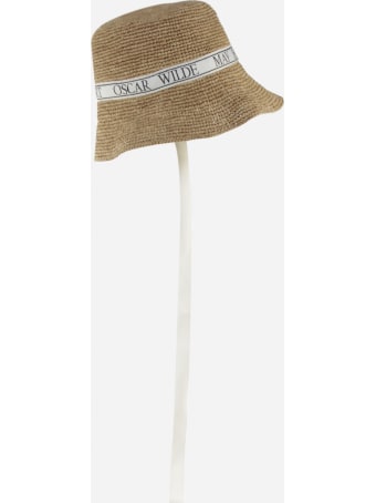 J.W. Anderson Bucket Hat In Woven Raffia