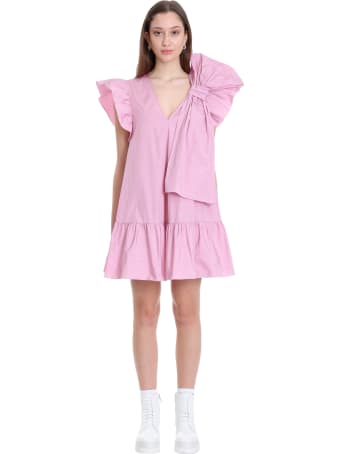 RED Valentino Dress In Rose-pink Cotton