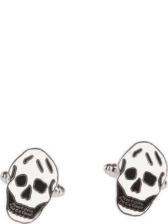 Alexander McQueen Silver-tone Metal Skull Cufflinks
