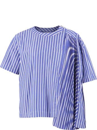 Sacai Striped Cotton T-shirt